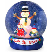 christmas inflatable snow globe snowman